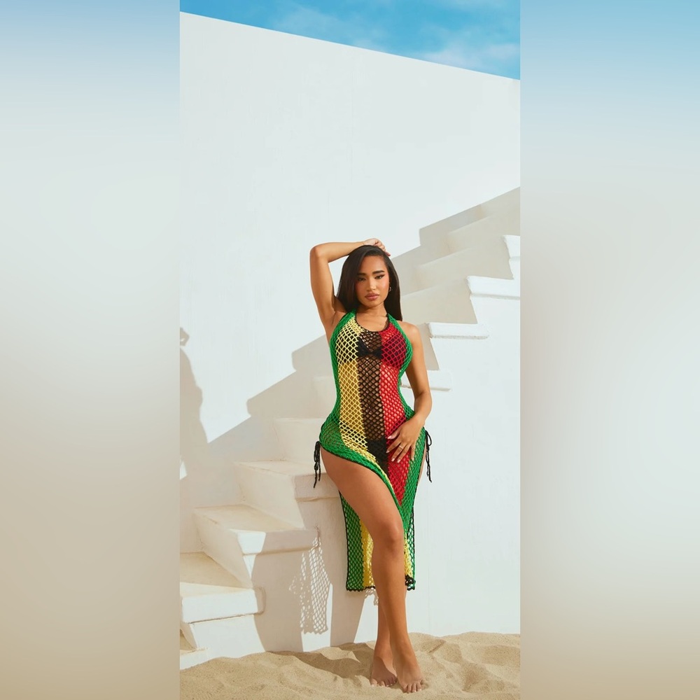 Meet Me In Jamaica Crochet Cover Up Dress